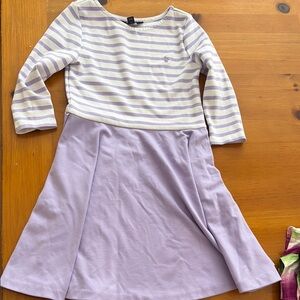 Polo Ralph Lauren Striped Purple and White Dress medium